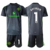 Camiseta Manchester United Altay Bayindir #1 Portero Segunda Equipación Replica 2025-26 para niños mangas cortas (+ Pantalones cortos)